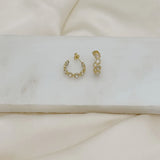 Gianna Bezel Hoop Earring