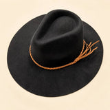 Wool Braid Belted Rancher Hat