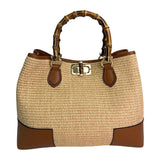 Raffia Bamboo Tote