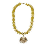 Bodhi Beaded Disc Charm Neckla