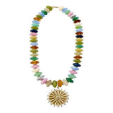Bodhi Beaded Disc Charm Neckla