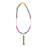 Lee Beaded Fish Charm Necklace