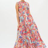 Sleeveless Smocked Maxi