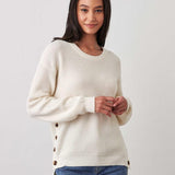 Cotton Side Button Sweater