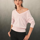 Cashmere Wide V-neck