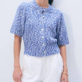 Marled Cotton Blend Top