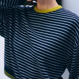 Cashmere Striped Crewneck
