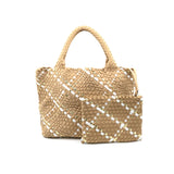 Metallic Woven Tote Bag