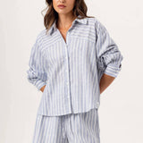 Slate Stripe Adora Shirt