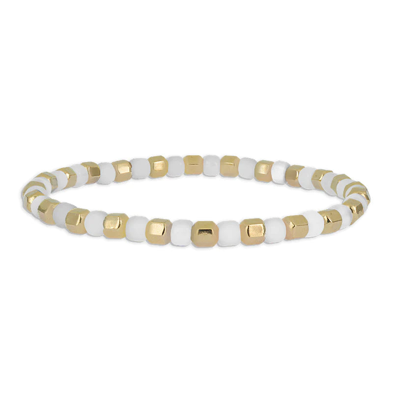 Layering Bracelet Faceted Bead