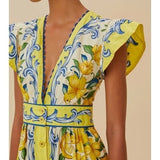 Sicily Scarf Off-White Maxi