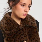 Animal Print Fur Vest