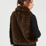 Animal Print Fur Vest