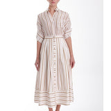 Spencer Striped Midi Skirt