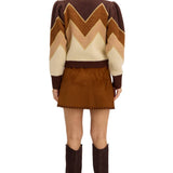 Fuzzy Chevron Sweater