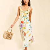 SUGARCANE SLIP MIDI DRESS