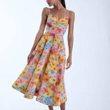 June Print Midi Dress