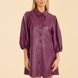 Vegan Leather Tunic Dress