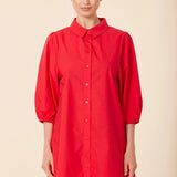 Poplin Exager Sleeve Dress