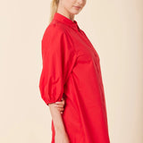 Poplin Exager Sleeve Dress