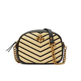 Kira Chevron Straw Camera Bag