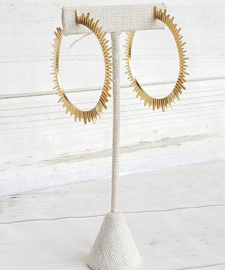 Large Starburst Hoop|GOLD