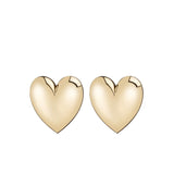 Gold Puff Heart Earring