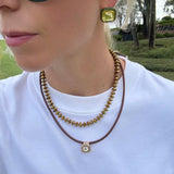 Acacia Necklace-Dark Gold