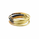 Shiny Gold Horn Bangle Set