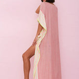 Contrast Striped Thobe