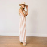 Cherry Pinstripe Sophia Dress