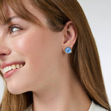 Honey Stud- Chalcedony Blue