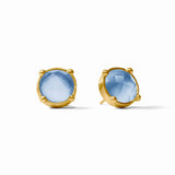 Honey Stud- Chalcedony Blue