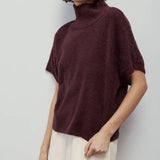 Jovani Short Sleeve Mockneck