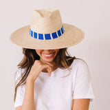 Blue and White Palm Hat
