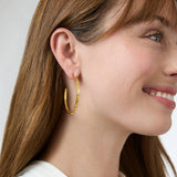 Crescent Stone Hoop- CZ Large