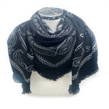 Square Wool Paisley Scarf