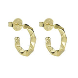 Medium Wrinkled Hoops- Gold
