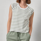 Rip Stripe Short Sleeve Scoop