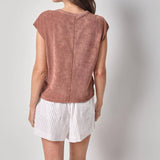 Terry Boxy Sleeveless Top