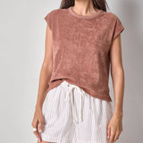 Terry Boxy Sleeveless Top