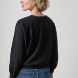 V-Neck Blouson Sweater