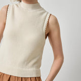 Mixed Media Mock Neck Dress