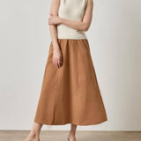 Mixed Media Mock Neck Dress