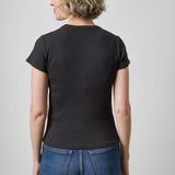Ribbed Short Sleeve Crew Top
