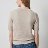 Short Sleeve V-Neck Sweater