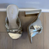 Knot Metallic Heel