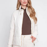 Quilted Jacket w/ Knit Sleeves