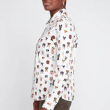 Dog Print Poplin Shirt