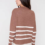 Johnny Collar Striped Sweater